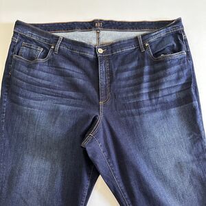 KUT from the Kloth Jeans Womens Plus Size 24W Dark Wash Denim Capri Stretch